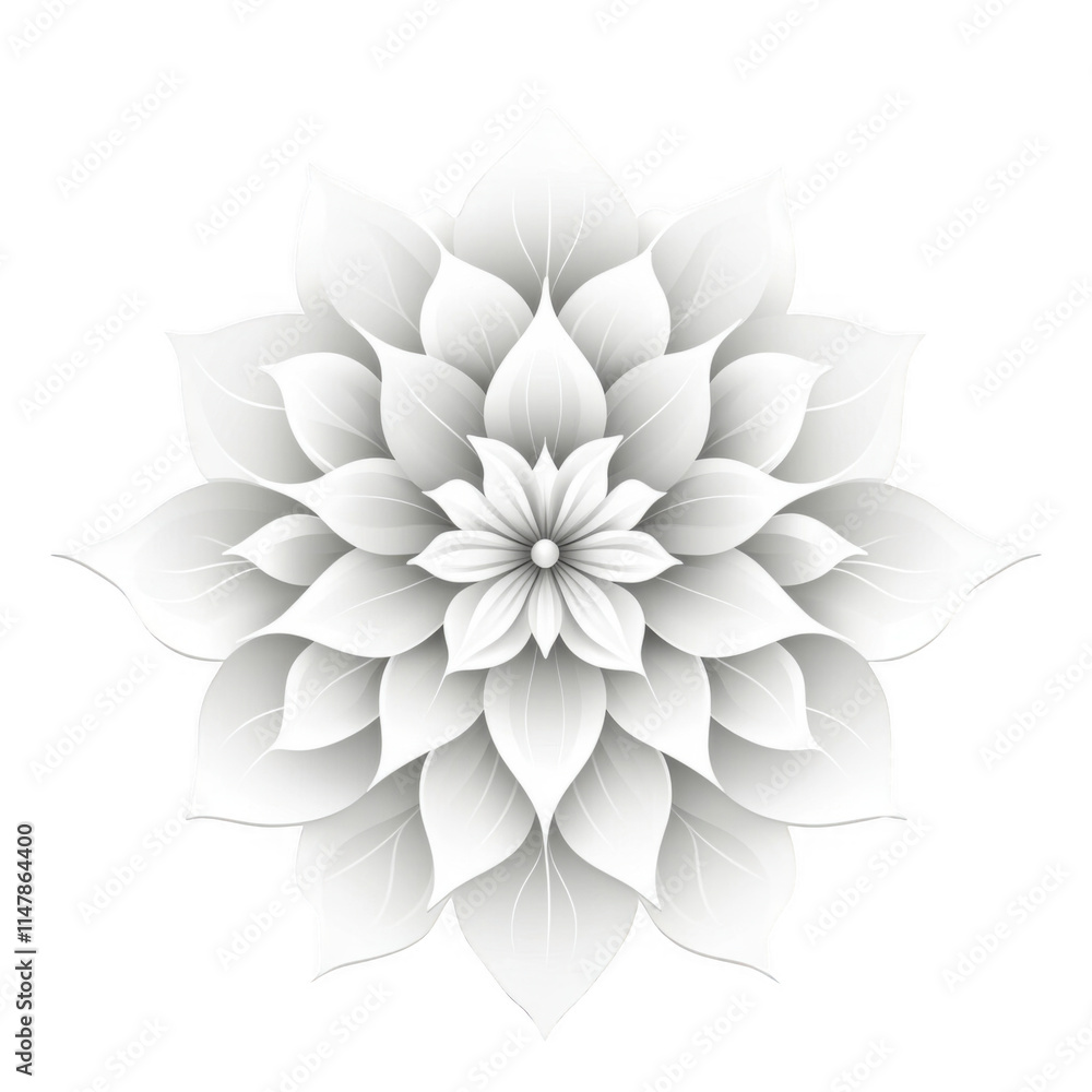 Fototapeta premium white icon of Flowers isolated on a transparent background Minimalist flat icon, vector logo style sign clipart on a no background png
