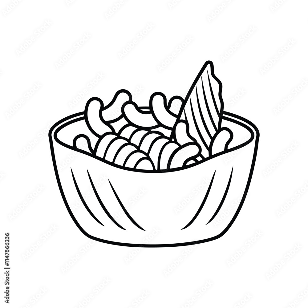 Cartoon Italian Pasta Vector Illustration - Simple & Clean Art Cartoon Italian Pasta Vector Illustration - Simple & Clean Art