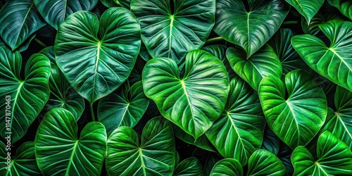 Wallpaper Mural Wild ginger's vibrant green leaves, a study in tropical architectural form. Torontodigital.ca