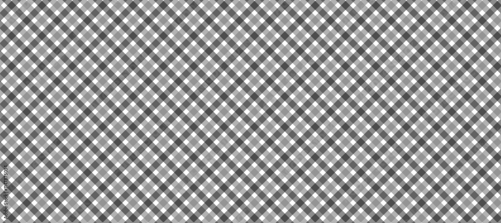 Fototapeta premium Black and white diagonal fabric texture background