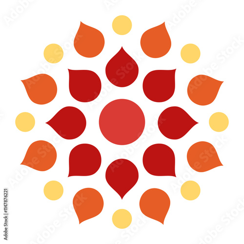 traditional geometric pattern icon symbol for decoration flat design