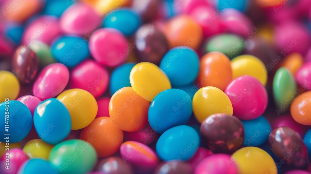 Bright Colorful Candies in a Fun Close-Up Bright Colorful Candies in a Fun Close-Up