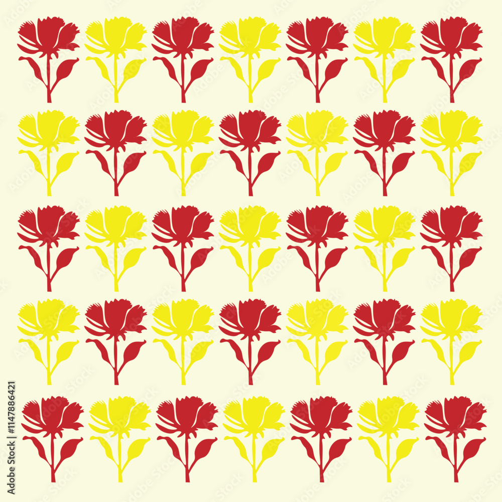 Obraz premium Flower Pattern Design in Illustrator