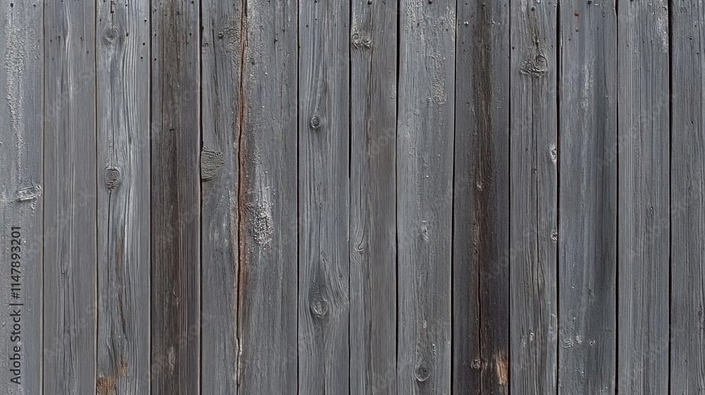 Naklejka premium Weathered gray wooden planks background texture.