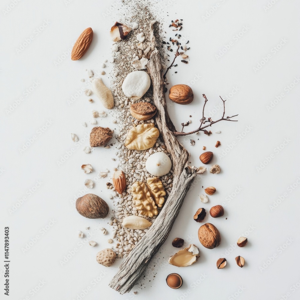 Fototapeta premium Nuts isolated on white