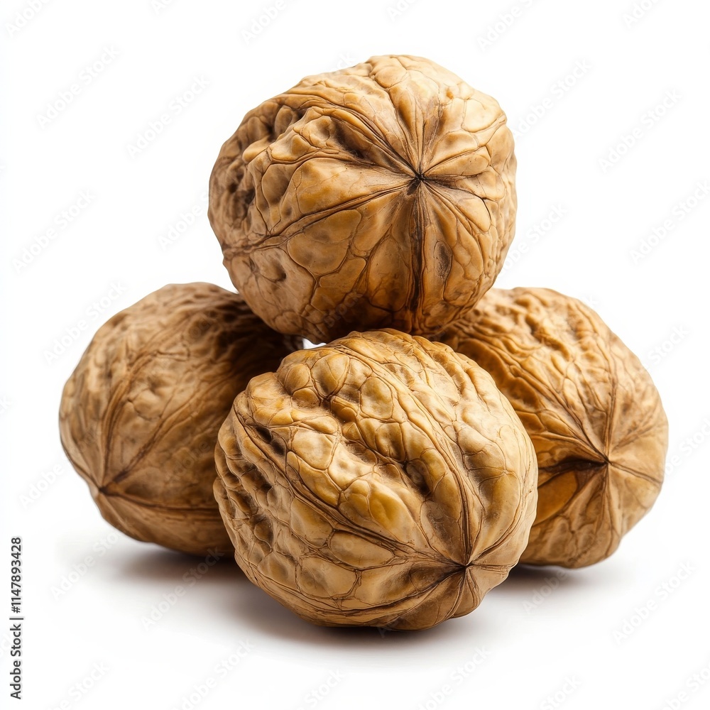Nuts on white Nuts on white