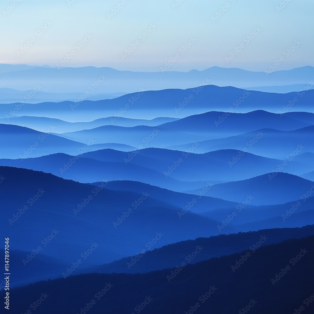Fototapeta premium Sunrise at Shenandoah Park from Bearfence Mountain