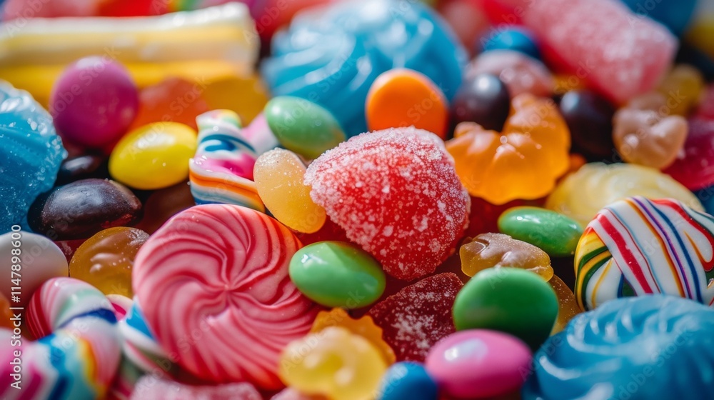 Fototapeta premium Colorful Candy Mix with Various Sweets