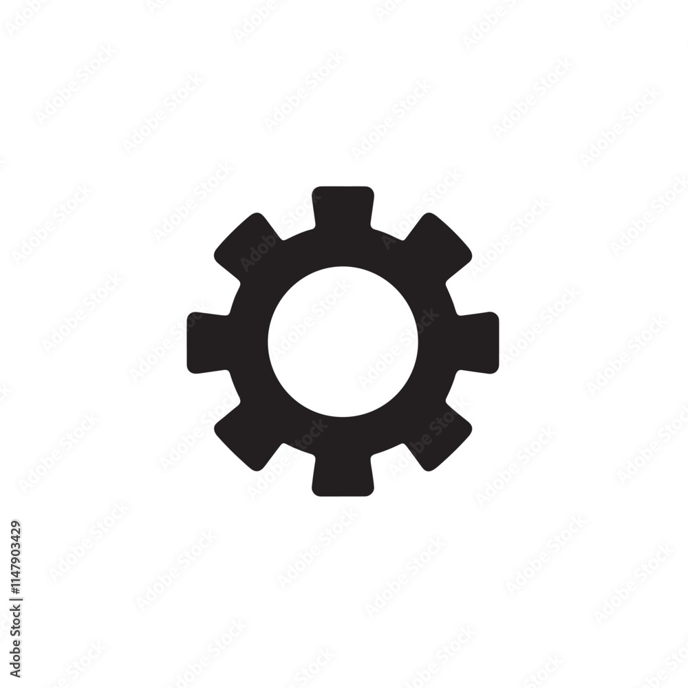 Black gear icon on white background. (1) Black gear icon on white background. (1)