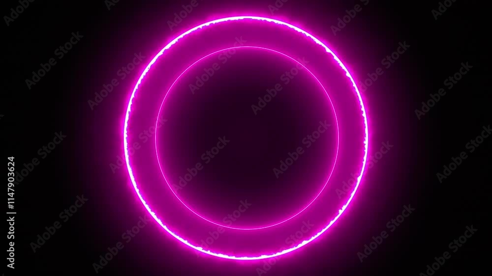 Pink glowing neon cyber round background. circles glow Pink glowing neon cyber round background. circles glow