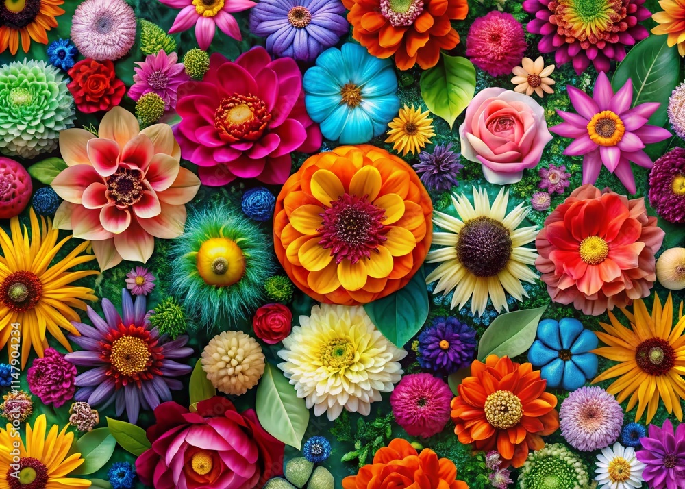 AI Generated Floral Garden Patterns - Abstract Botanical Design AI Generated Floral Garden Patterns - Abstract Botanical Design