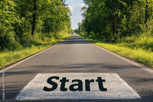 Wallpaper Mural A straight road leading to the horizon Torontodigital.ca