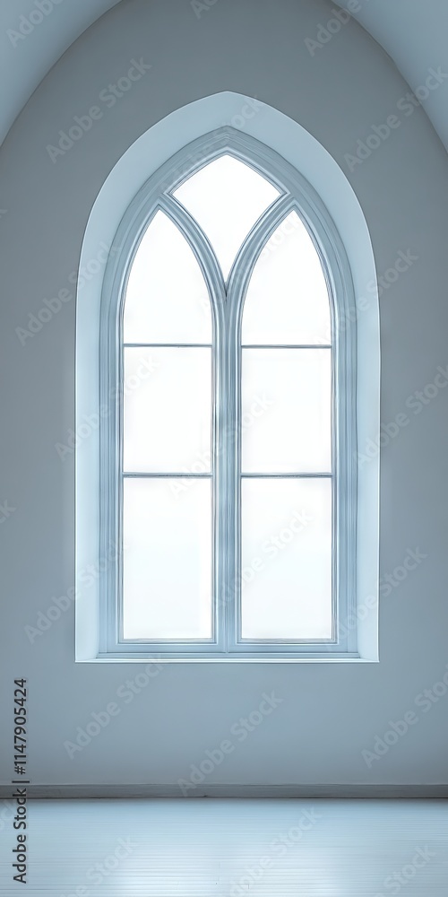 A window with a white frame and a white curtain. The window is open and the curtain is drawn. The room is empty and the window is the only source of light A window with a white frame and a white curtain. The window is open and the curtain is drawn. The room is empty and the window is the only source of light