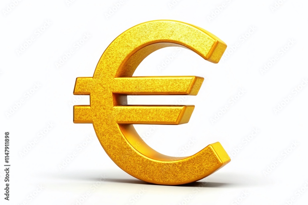 Obraz premium Euro Symbol Isolated on White Background - High-Resolution Product Photography
