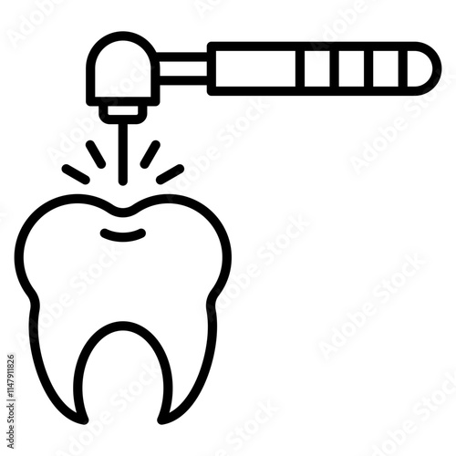 dental drilling single icon