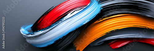 Wallpaper Mural Abstract Swirling Paint Strokes, Vibrant Hues Intertwined Dynamically in a Bold Artistic Composition Torontodigital.ca