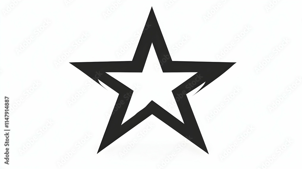 Abstract Star Graphic, Bold Black Star Illustration on White Background, Ideal for Design Projects Abstract Star Graphic, Bold Black Star Illustration on White Background, Ideal for Design Projects