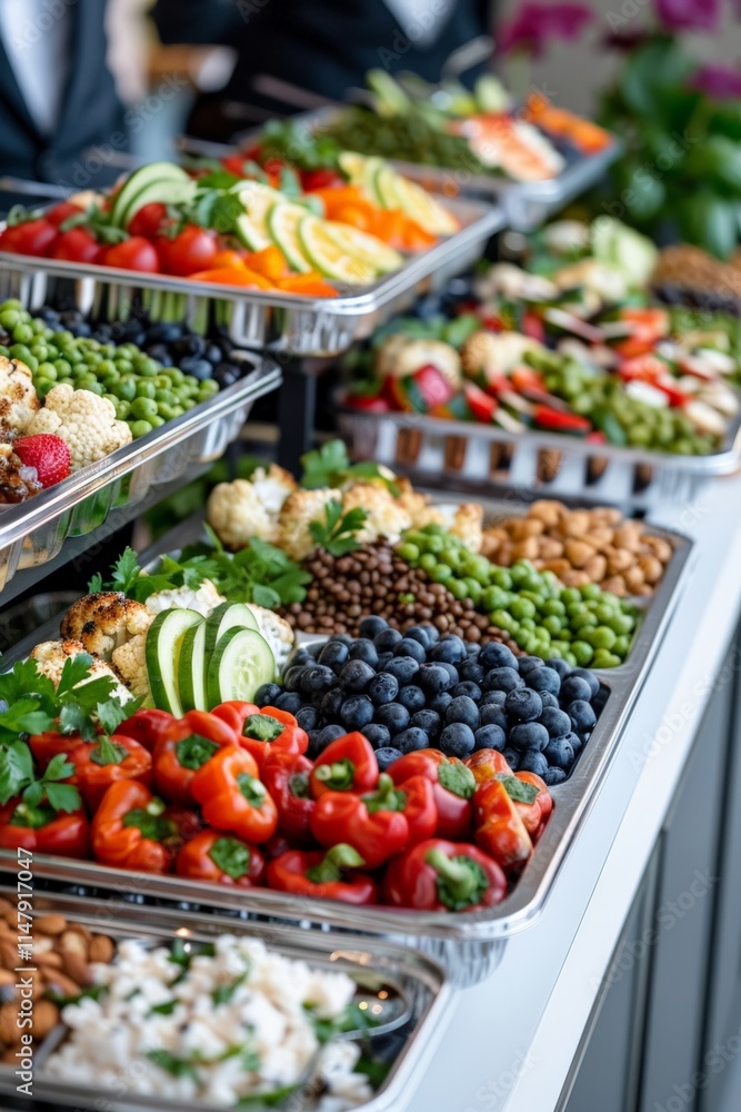 National Buffet Day.A vibrant vegan buffet display with fresh and roasted vegetables, perfect for health-conscious dining. National Buffet Day.A vibrant vegan buffet display with fresh and roasted vegetables, perfect for health-conscious dining.