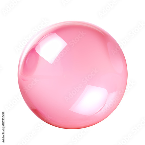 glossy pink ball