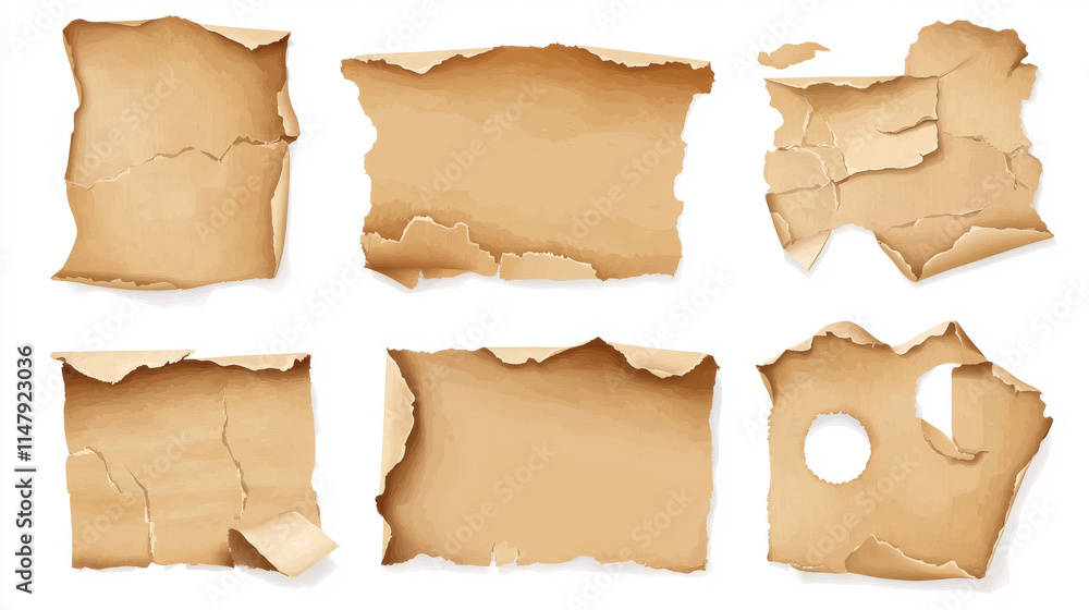 Pieces of paper with torn edges attached with adhesive tape. Realistic vector illustration set of cut collage cardboard of different shapes with teared borders. Sticky blank ragged and ripped sheets. Pieces of paper with torn edges attached with adhesive tape. Realistic vector illustration set of cut collage cardboard of different shapes with teared borders. Sticky blank ragged and ripped sheets.