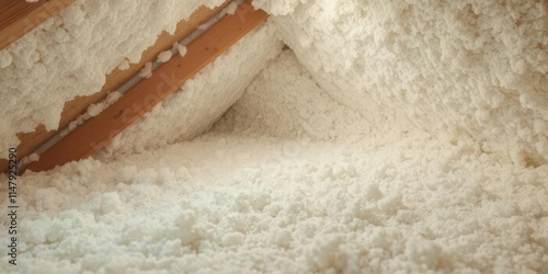 Loose cellulose insulation filling an attic cavity, insulation,saving,air-sealing