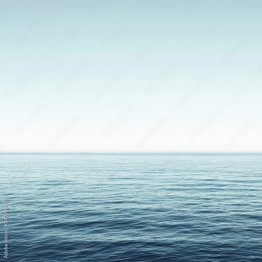 A calm blue ocean with no visible land. The sky is clear and the water is still. The scene is peaceful and serene A calm blue ocean with no visible land. The sky is clear and the water is still. The scene is peaceful and serene