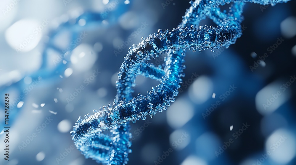 3D-rendered image of a DNA double helix forming the shape of the Vitamin B molecule, light silver gradient background 3D-rendered image of a DNA double helix forming the shape of the Vitamin B molecule, light silver gradient background