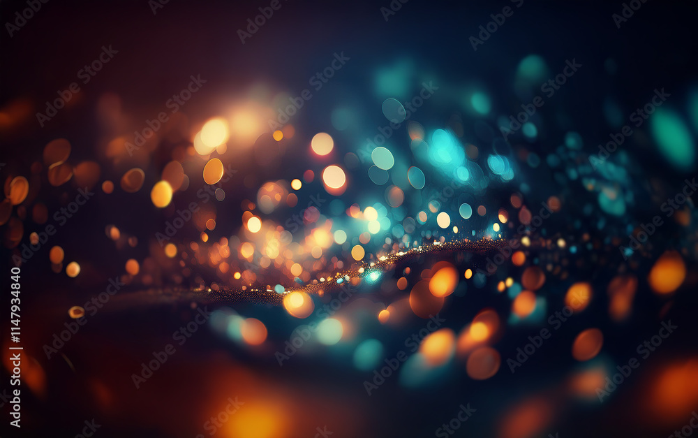 A dark background with blurry circles of light in orange, blue, and teal. A dark background with blurry circles of light in orange, blue, and teal.