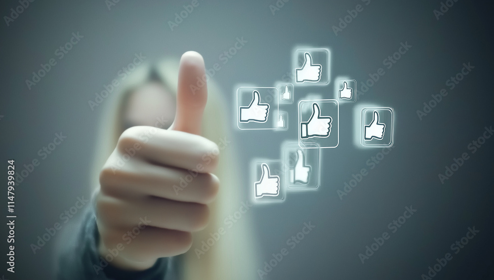 Social Media Marketing Concept – Reaching Out to Like Icons for Digital Communication and Engagement in the Modern Tech World Social Media Marketing Concept – Reaching Out to Like Icons for Digital Communication and Engagement in the Modern Tech World