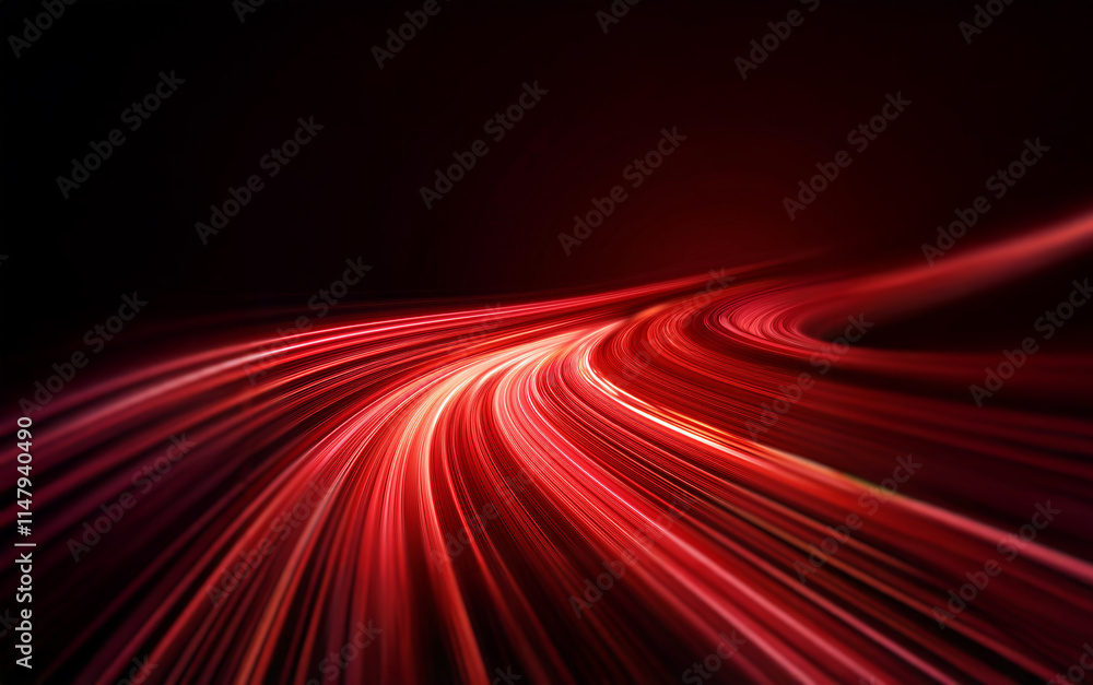 Fototapeta premium Abstract background with streaks of red light, creating a sense of speed and motion.