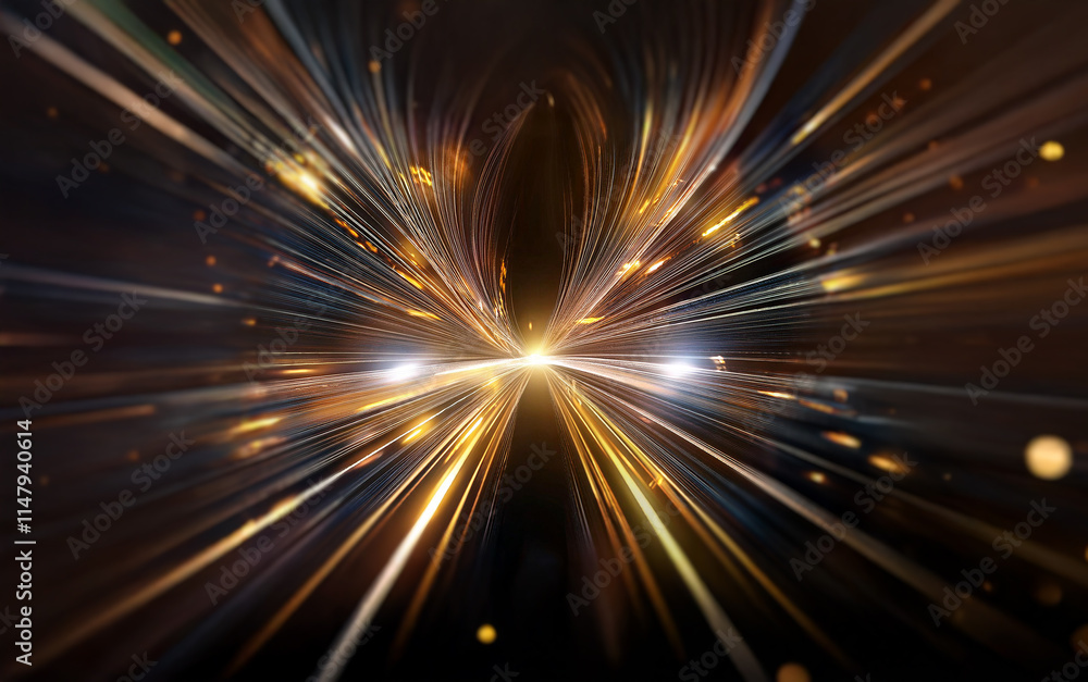 A digital art piece depicting a glowing abstract light tunnel. A digital art piece depicting a glowing abstract light tunnel.