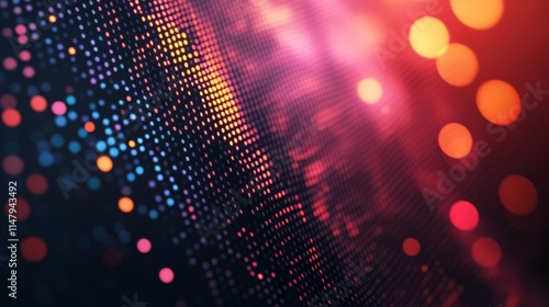 Wallpaper Mural Colorful Illuminated Dots Create a Vibrant Abstract Pattern Showcasing Technology and Creativity in a Dark Environment Torontodigital.ca