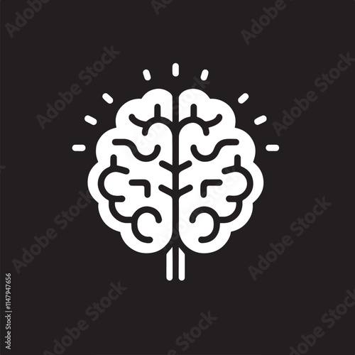 Bright Idea Brain Icon.