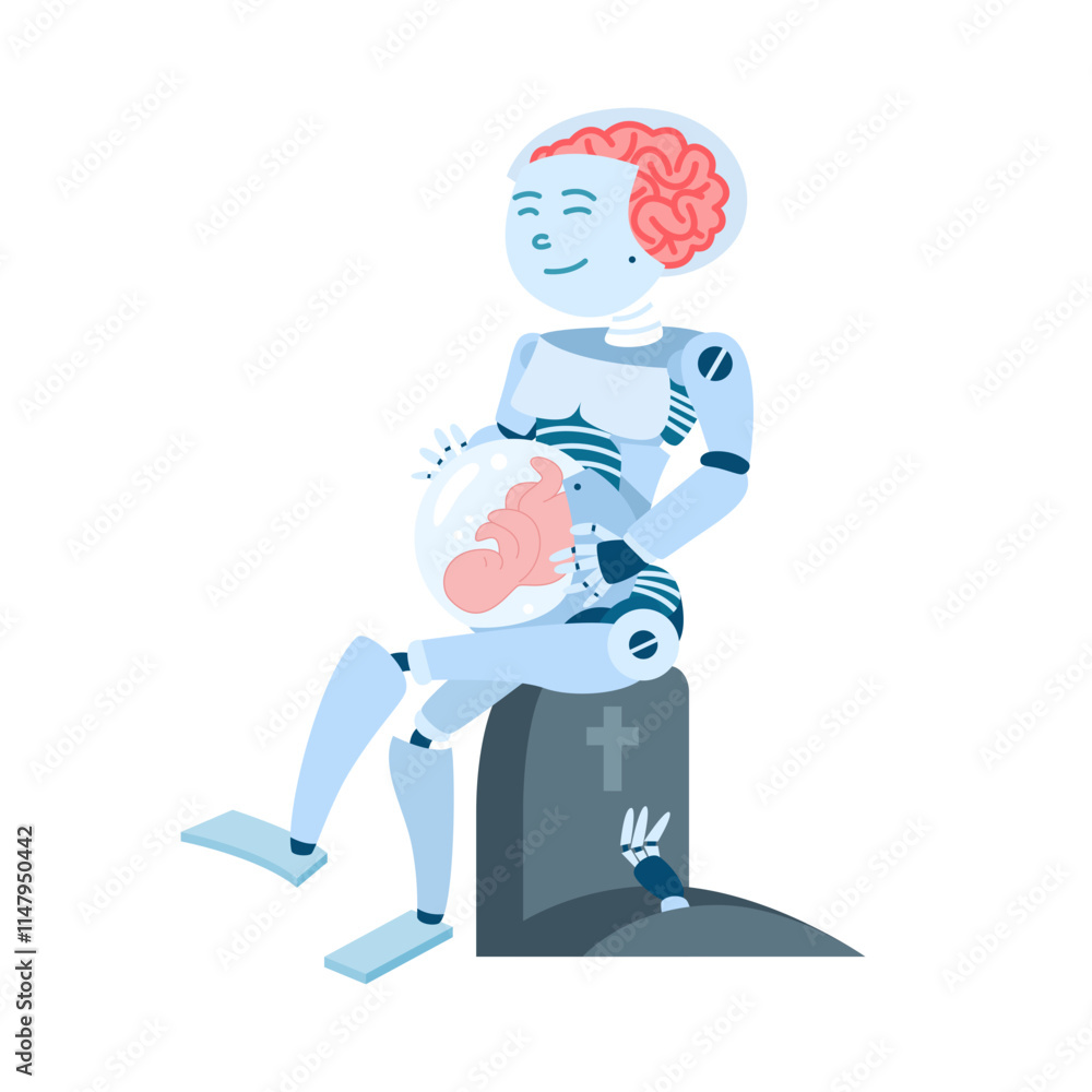 Artificial Intelligence robot is pregnant Artificial Intelligence robot is pregnant