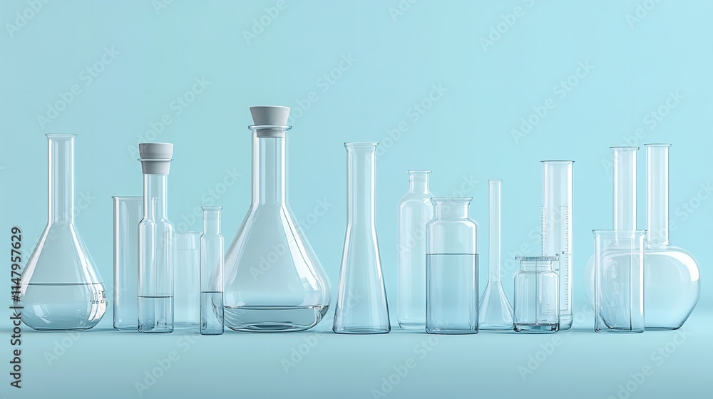 Science laboratory research and development concept. Microscope with test tube in science learning and experiment environment. Science laboratory research and development concept. Microscope with test tube in science learning and experiment environment.