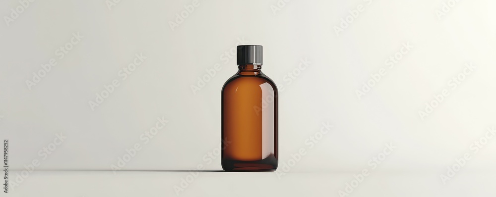 A mock up template of a luxury natural cosmetic bottle A mock up template of a luxury natural cosmetic bottle