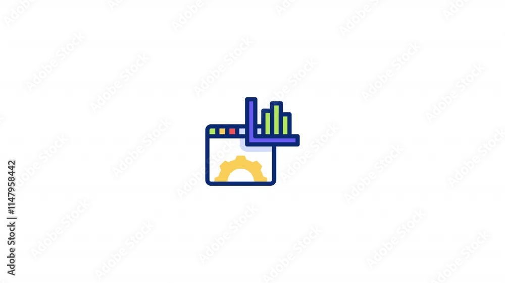 Analytics Animated Icon With Alpha Channel Analytics Animated Icon With Alpha Channel