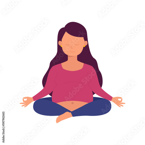 Pregnant women doing yoga 