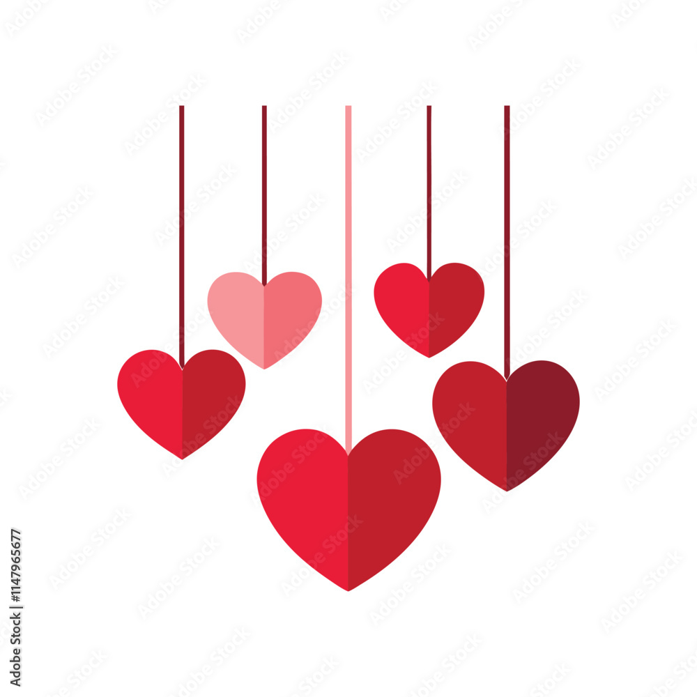 Hanging Hearts Background for Valentine's Day Vector Illustration
Hanging Hearts Background for Valentine's Day Vector Illustration