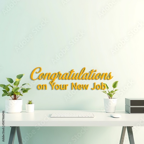 Congratulations on Your New Job Desk Setup