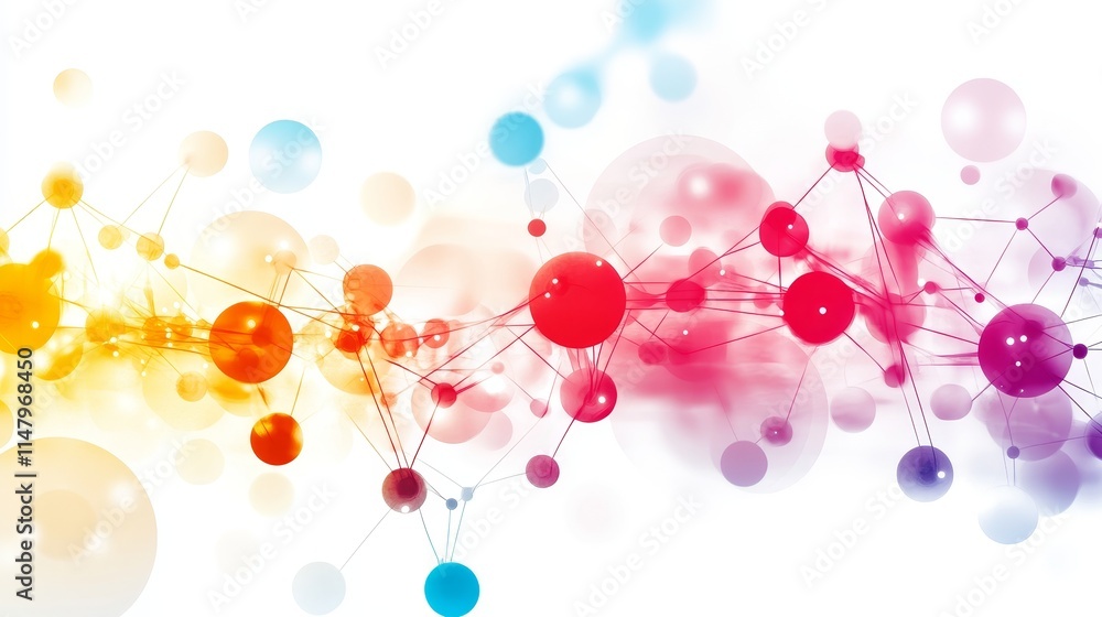 Colorful Abstract Design Featuring Interconnected Spheres and Lines Representing Energy and Connection in a Modern Digital Aesthetic Colorful Abstract Design Featuring Interconnected Spheres and Lines Representing Energy and Connection in a Modern Digital Aesthetic