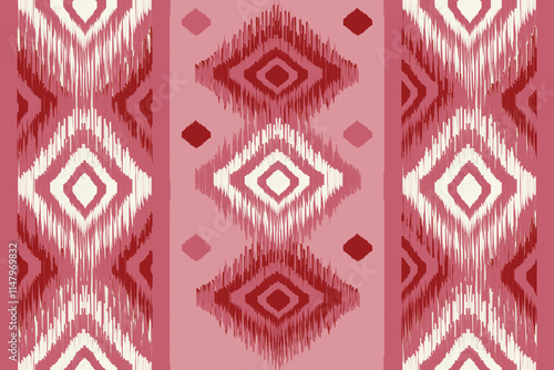 Ikat embroidery ethnic oriental pattern traditional.Aztec geometric art ornament print.Design for carpet, cover.wallpaper, wrapping, fabric, clothing