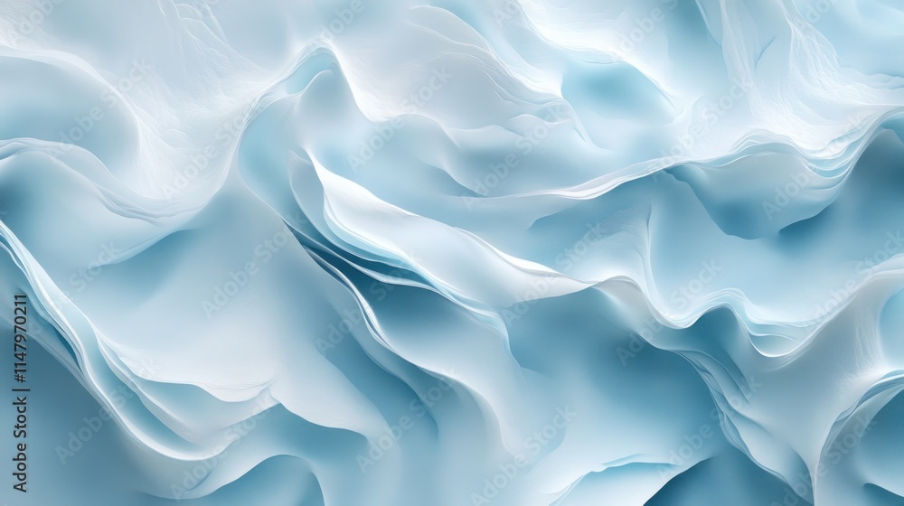 Fototapeta premium Abstract Blue Swirling Wave Pattern Design