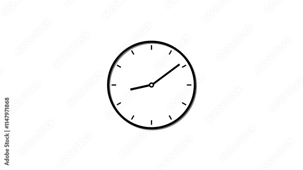 Clock icon flat style 24 Hour Day Fast Speed black color animation on white background. Digital clock time rotation 360 4k video animation. Clock icon flat style 24 Hour Day Fast Speed black color animation on white background. Digital clock time rotation 360 4k video animation.
