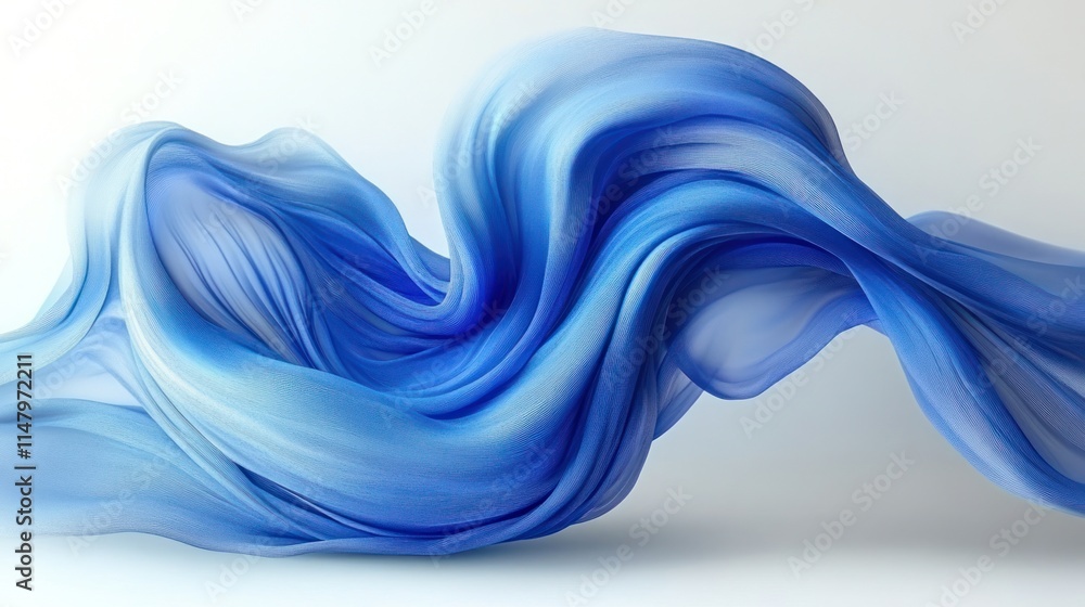 Abstract blue fabric swirl. Abstract blue fabric swirl.