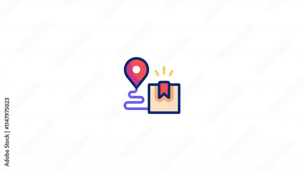 Delivery Track Animated Icon With Alpha Channel Delivery Track Animated Icon With Alpha Channel
