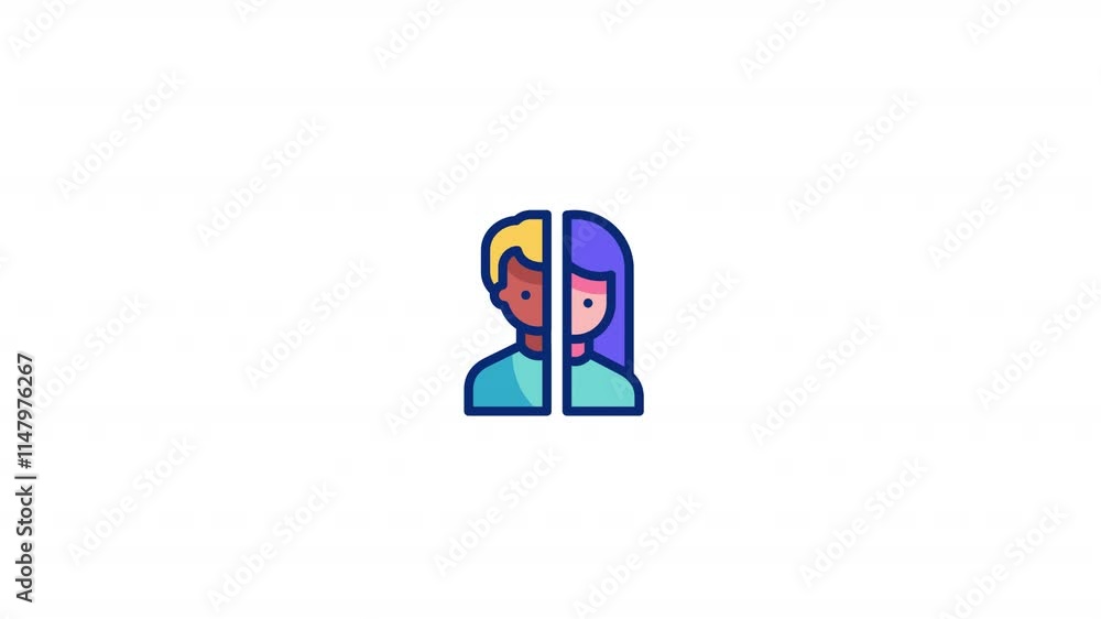 dissociation Animated Icon With Alpha dissociation Animated Icon With Alpha