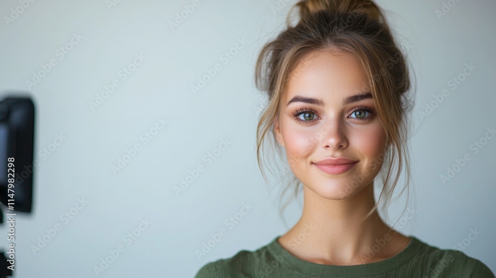 Professional Makeup Artist Consulting with a Model for a Beauty Photoshoot in a Studio Environment Professional Makeup Artist Consulting with a Model for a Beauty Photoshoot in a Studio Environment
