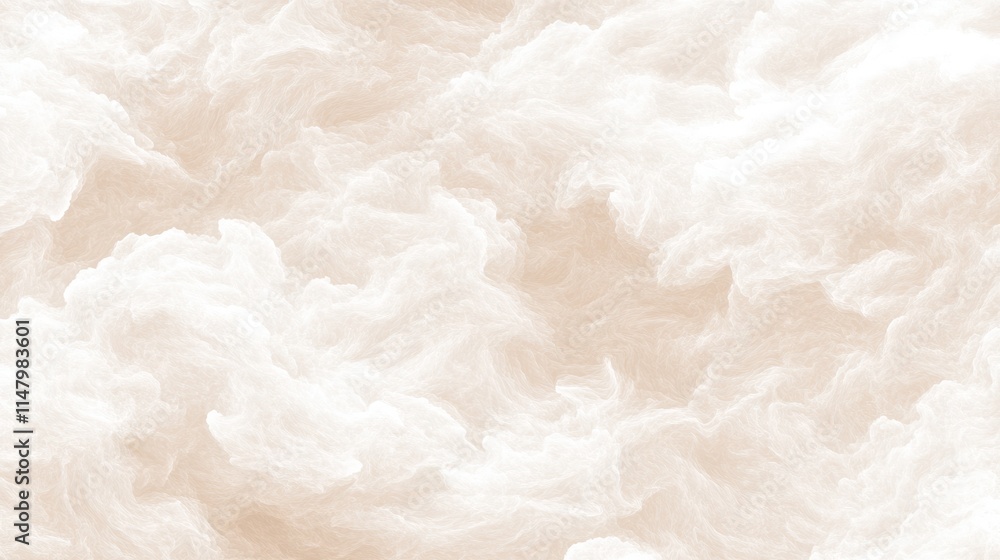Obraz premium Abstract Beige and White Swirling Cloud Texture