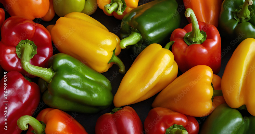 Photo of peppers before they are completely ripe and green Photo of peppers before they are completely ripe and green